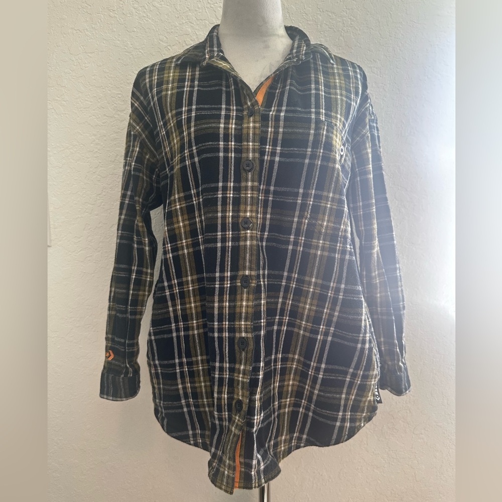 Converse Plaid Button Down Relaxed Boyfriend Fit M